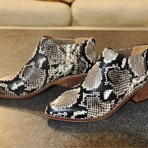 Madewell‎ Sonia Faux Snakeskin Leather Chelsea Ankle Boot